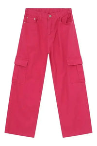 Hight Rise Wide Leg Cargo Pants - Update AvenueTrendsi100400393236589100400393236589Hight Rise Wide Leg Cargo PantsHot Pink