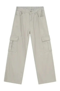 Hight Rise Wide Leg Cargo Pants - Update AvenueTrendsi100400393239643100400393239643Hight Rise Wide Leg Cargo PantsGray