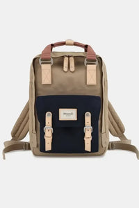 Himawari Contrast Waterproof Nylon Backpack Bag
