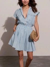 Hlaf Button Striped Cap Sleeve Mini Shirt Dress - Update AvenueDaily EssentialsTrendsi10010056512428110010056512428174b7005d - 01d7 - 45b3 - 80b4 - 9930d4f40127 - Max - OriginBlue