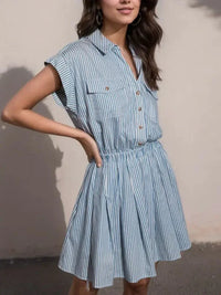 Hlaf Button Striped Cap Sleeve Mini Shirt Dress - Update AvenueDaily EssentialsTrendsi10010056512428110010056512428115b6c7b3 - 73b9 - 418e - b1dc - e7b88f73905c - Max - OriginBlue