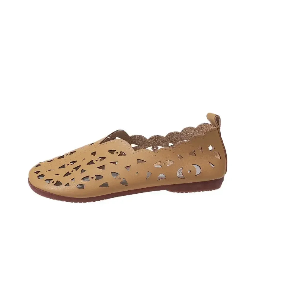 Hollow Out Breathable Casual Flat Slip-Ons