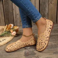 Hollow Out Breathable Casual Flat Slip-Ons