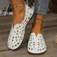 Hollow Out Breathable Casual Flat Slip-Ons
