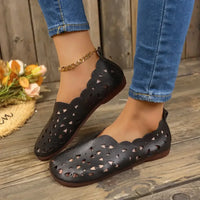 Hollow Out Breathable Casual Flat Slip-Ons