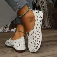 Hollow Out Breathable Casual Flat Slip-Ons