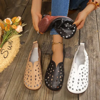 Hollow Out Breathable Casual Flat Slip-Ons