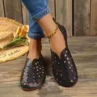 Hollow Out Breathable Casual Flat Slip-Ons