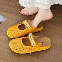Hollow Out Round Toe Flat Slip - Ons - Update AvenueTrendsi100600836584138100600836584138Hollow Out Round Toe Flat Slip - OnsYellow
