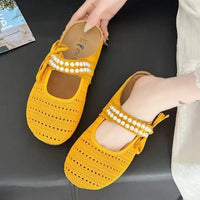 Hollow Out Round Toe Flat Slip - Ons - Update AvenueTrendsi100600836585498100600836585498Hollow Out Round Toe Flat Slip - OnsBrown