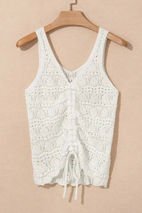 Hollowed Knit V Neck Drawstring Sweater Vest - Update AvenueBoho VibesTrendsi1001007135381821001007135381826e81274b - 9e7e - 4085 - ac30 - 190be374c64e - Max - OriginWhite