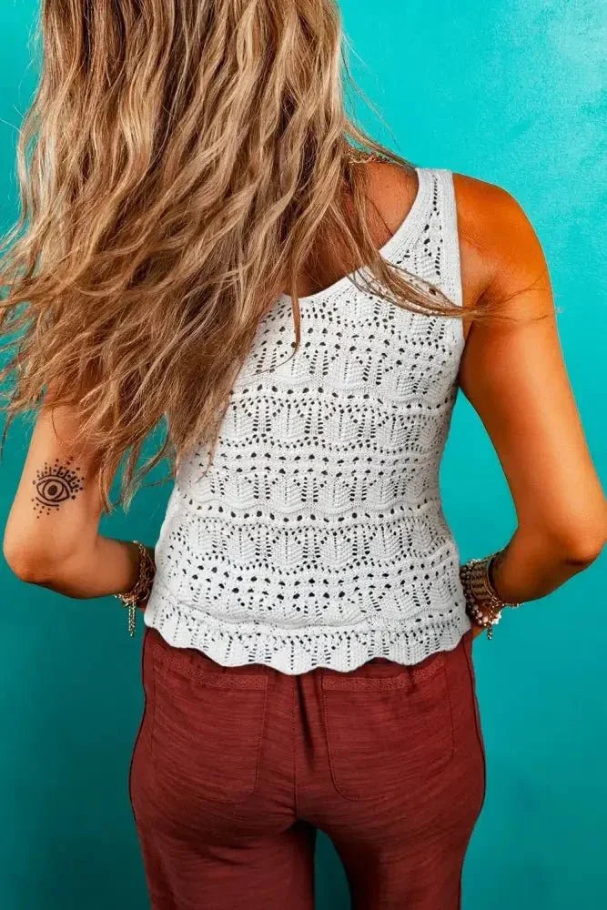 Hollowed Knit V Neck Drawstring Sweater Vest - Update AvenueBoho VibesTrendsi100100713538182100100713538182bd392d50 - 8dee - 42e9 - 91aa - f52507c15b79 - Max - OriginWhite