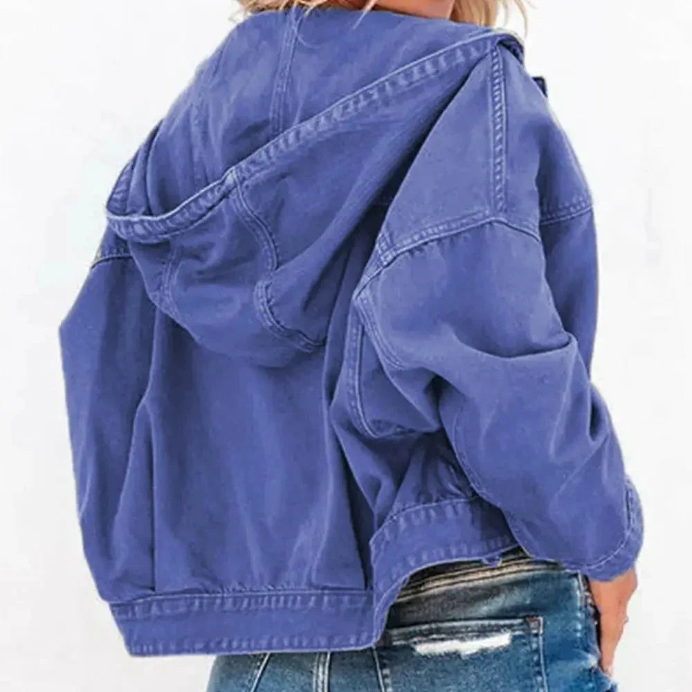 Hooded Dropped Shoulder Denim Jacket - Update AvenueTrendsi100100094575224100100094575224e43133a42338444290d572467db5fa57 - MaxRoyal Blue