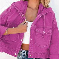 Hooded Dropped Shoulder Denim Jacket - Update AvenueTrendsi100100094579553100100094579553942646afb1264929a9b5be3ef2e23e4e - MaxFuchsia