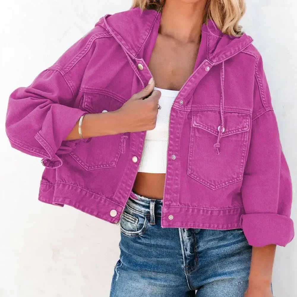 Hooded Dropped Shoulder Denim Jacket - Update AvenueTrendsi1001000945795531001000945795533f997abaf8dd45888fe78e12986a6075 - MaxFuchsia