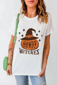 HOWDY WITCHES Round Neck Short Sleeve T-Shirt - Update AvenueHalloweenTrendsi100100868671470100100868671470ffa3539a - 93ef - 432b - bc8e - d62d6a26889b - MaxWhite