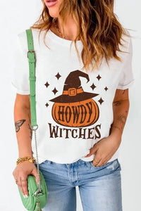 HOWDY WITCHES Round Neck Short Sleeve T-Shirt - Update AvenueHalloweenTrendsi10010086867147010010086867147046b68f97 - 30c1 - 4900 - ba6a - 9d83288b7f82 - MaxWhite