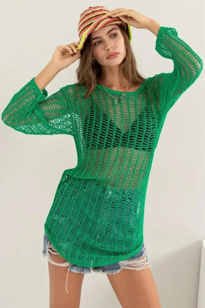 HYFVE Crochet Long Sleeve Cover Up - Update AvenueTrendsi100100260241060100100260241060cd870cad - d80e - 45da - 9da9 - 33648afa4403 - MaxGreen