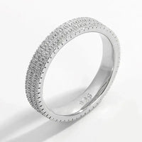 Inlaid Zircon 925 Sterling Silver Ring