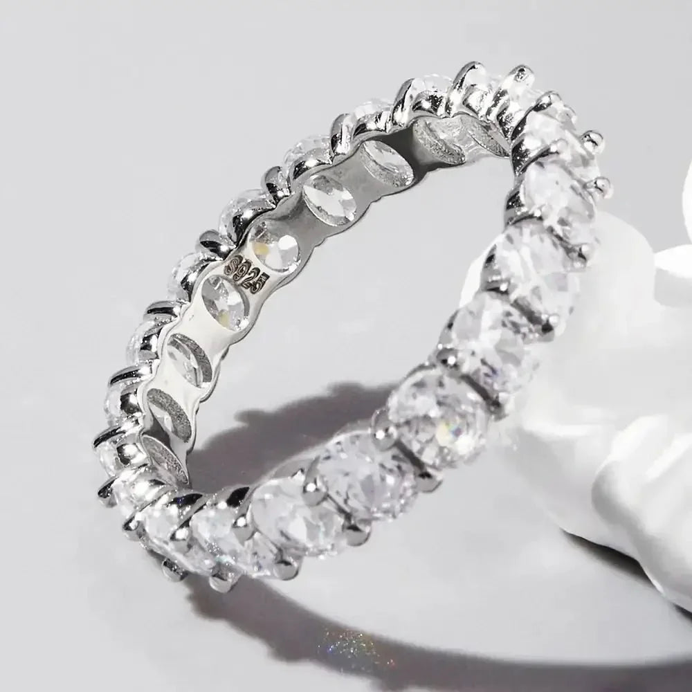 Inlaid Zircon 925 Sterling Silver Ring - Update AvenueRingTrendsi100500329871764100500329871764Inlaid Zircon 925 Sterling Silver RingSilver