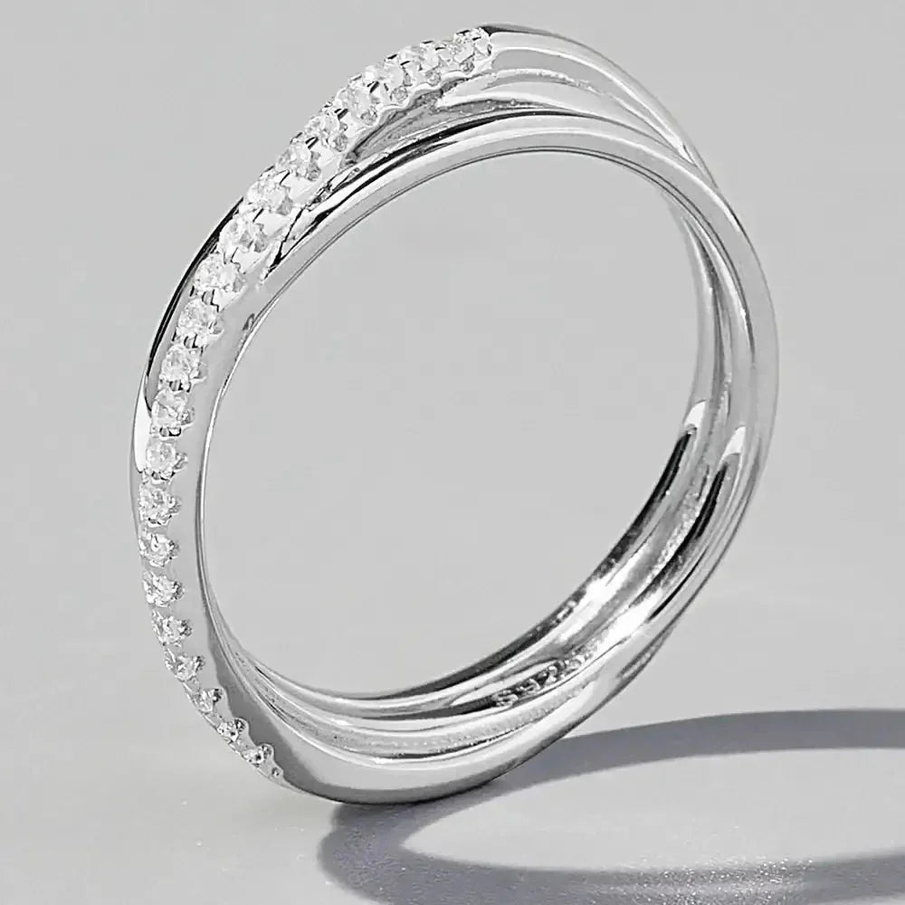 Inlaid Zircon 925 Sterling Silver Ring - Update AvenueRingTrendsi100500612911152100500612911152Inlaid Zircon 925 Sterling Silver RingSilver