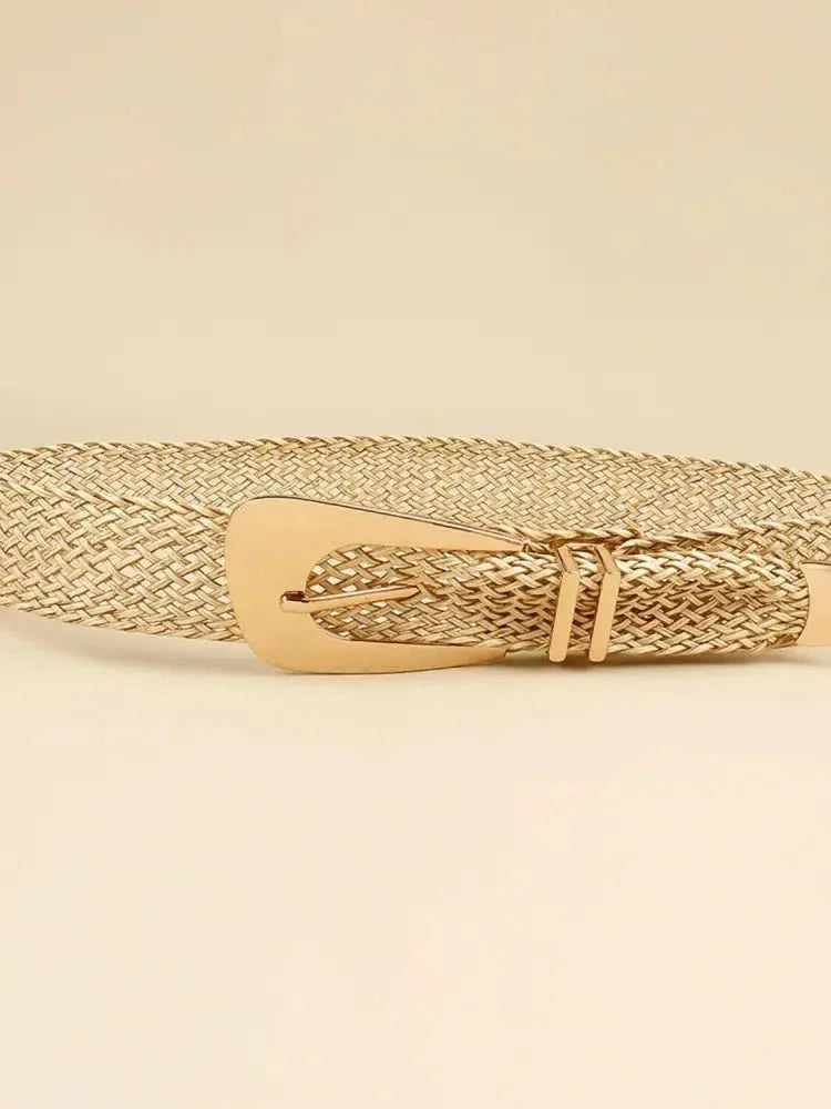 Irregular Buckle Braid Belt - Update AvenueTrendsi100100211885511100100211885511Irregular Buckle Braid BeltGold