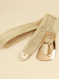 Irregular Buckle Braid Belt - Update AvenueTrendsi100100211885511100100211885511Irregular Buckle Braid BeltGold
