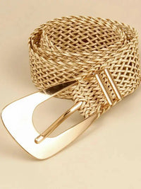 Irregular Buckle Braid Belt - Update AvenueTrendsi100100211885511100100211885511Irregular Buckle Braid BeltGold