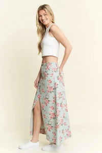 Jade By Jane Full Size Floral Print Front Slit Denim Maxi Skirt Plus Size - Update AvenueDenim Dresses & SkirtsTrendsi1001004719311871001004719311870b19b2760f1947179e0330501e08105c - Max - OriginL.DENIM