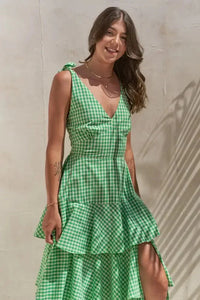 Jade By Jane Full Size Sleeveless Gingham Print Tiered Midi Dress Plus Size - Update AvenueTrendsi10010082981155210010082981155284193db4ee9d43c592ca9f021e9ef033 - Max - OriginGREEN