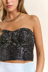 J.NNA Sequin Strapless Bustier Top - Update AvenueFestival VibesTrendsi100100116391125100100116391125a5eadf1f - 3fb8 - 4f83 - a7a3 - 291449e09e0d - MaxBlack