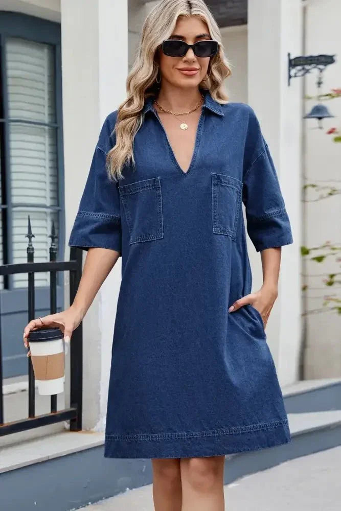 Johnny Collar Half Sleeve Denim Dress - Update AvenueVacation StyleTrendsi10010024262132710010024262132714bd5ead - 89bc - 4065 - 820e - 5578c5f108d1 - MaxDark