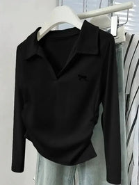 Johnny Collar Long Sleeve T-Shirt - Update AvenueT-ShirtsTrendsi10010032535004910010032535004909b5cd73 - c04c - 43e4 - a960 - e333eae9addf - Max - OriginBlack