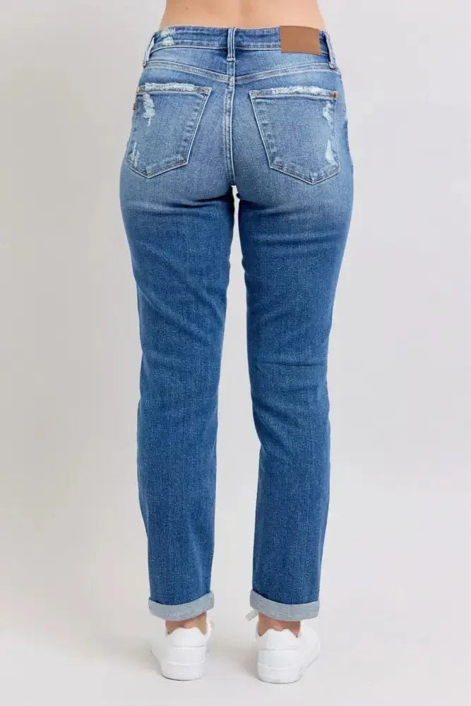 Judy Blue Full Size Button Fly Distressed Jeans with Pockets Plus Size - Update AvenueVacation StyleTrendsi10010067918167310010067918167342616636 - 066e - 4ee7 - 8064 - b4b9319a2f1a - MaxMedium