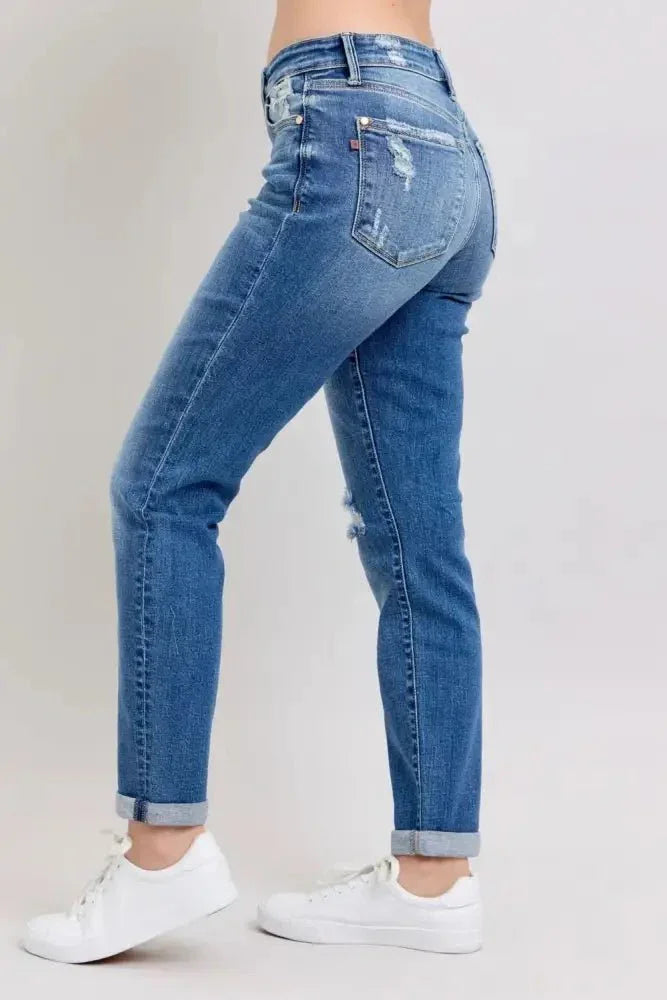 Judy Blue Full Size Button Fly Distressed Jeans with Pockets Plus Size - Update AvenueVacation StyleTrendsi10010067918167310010067918167393f68ef9 - d5ab - 4e34 - ba02 - bb1a1ad4ac09 - MaxMedium