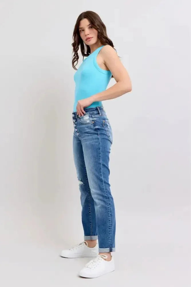 Judy Blue Full Size Button Fly Distressed Jeans with Pockets Plus Size - Update AvenueVacation StyleTrendsi1001006791816731001006791816731e660172 - ea4f - 4492 - 8568 - 98ef816a6cc5 - MaxMedium