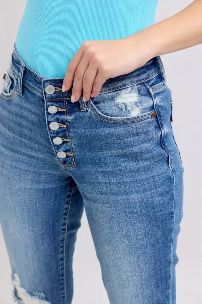 Judy Blue Full Size Button Fly Distressed Jeans with Pockets Plus Size - Update AvenueVacation StyleTrendsi10010067918167310010067918167335f144e3 - f7b8 - 4b9e - a828 - 7343faf3e588 - MaxMedium