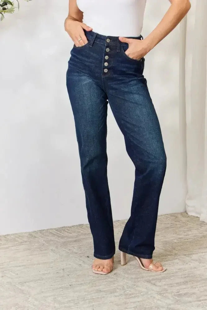 Judy Blue Full Size Button - Fly Straight Jeans - Update AvenueDaily EssentialsTrendsi100100535914821100100535914821ba1b771d5dae4b79939bcfb06675bfa8 - MaxDark