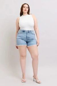 Judy Blue Full Size Tummy Control Raw Hem Denim Shorts Plus Size - Update AvenueVacation StyleTrendsi1001005433816291001005433816293c6e3828 - 6bf6 - 4cba - 8f46 - e7c01eea25dc - MaxLight