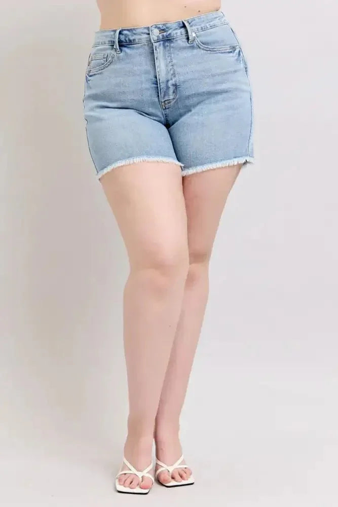 Judy Blue Full Size Tummy Control Raw Hem Denim Shorts Plus Size - Update AvenueVacation StyleTrendsi10010054338162910010054338162915b3f88b - 8890 - 49e3 - aa3b - b32a5b6bdec5 - MaxLight