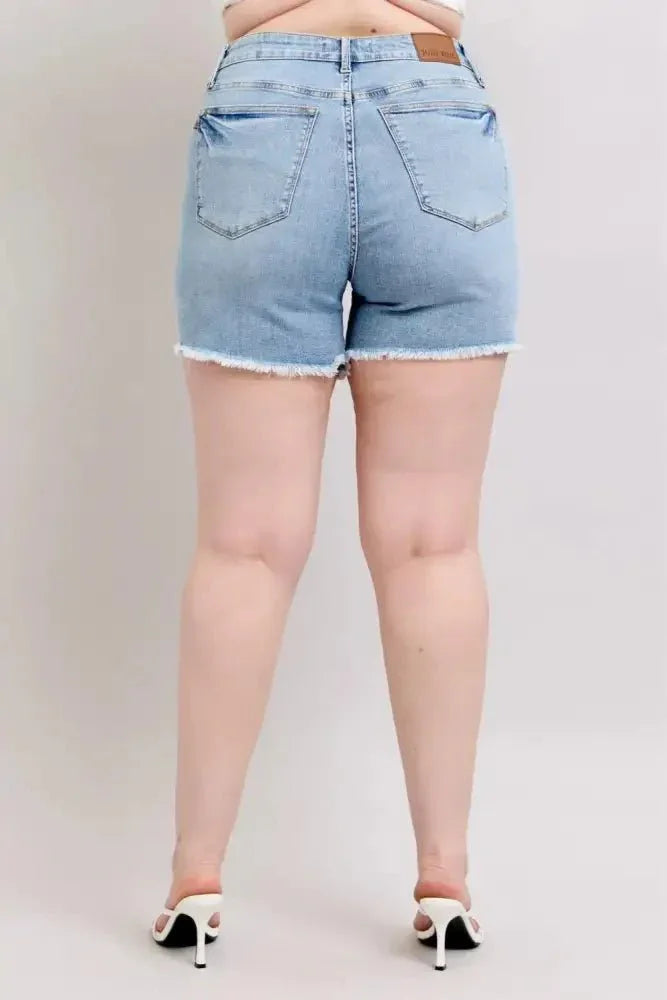 Judy Blue Full Size Tummy Control Raw Hem Denim Shorts Plus Size - Update AvenueVacation StyleTrendsi100100543381629100100543381629aa613b3b - e77d - 4de4 - 98ed - 60270442b19b - MaxLight