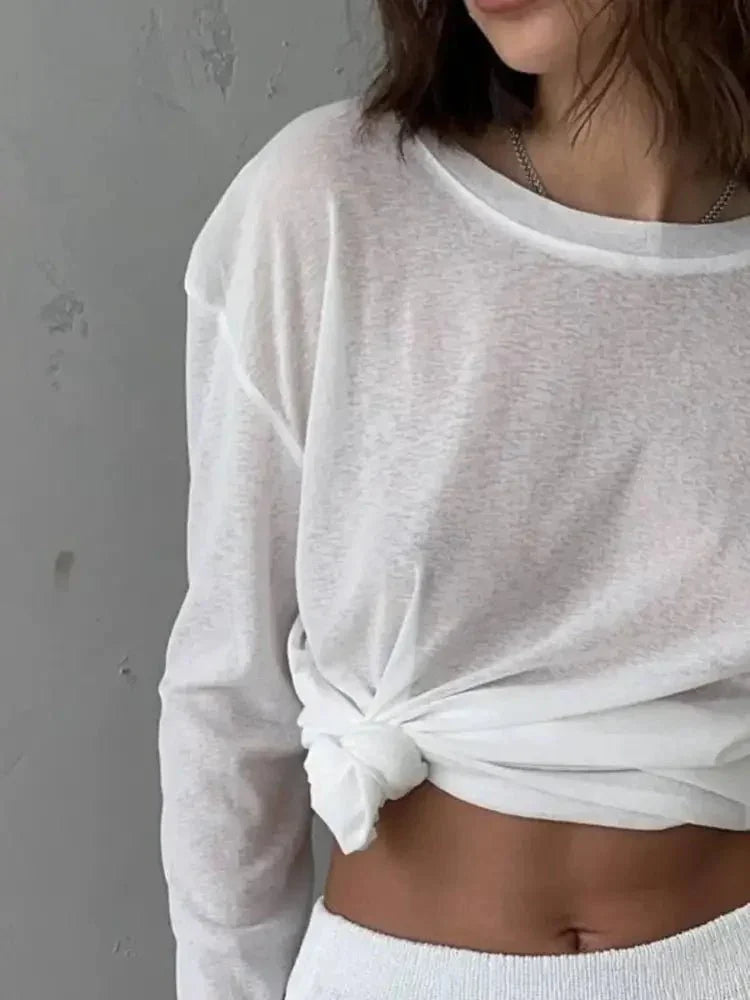 Knotted Long Sleeve T-Shirt - Update AvenueT-ShirtsTrendsi1001004321959691001004321959692258e89b - 272e - 464e - b334 - e3885f70c59c - Max - OriginWhite
