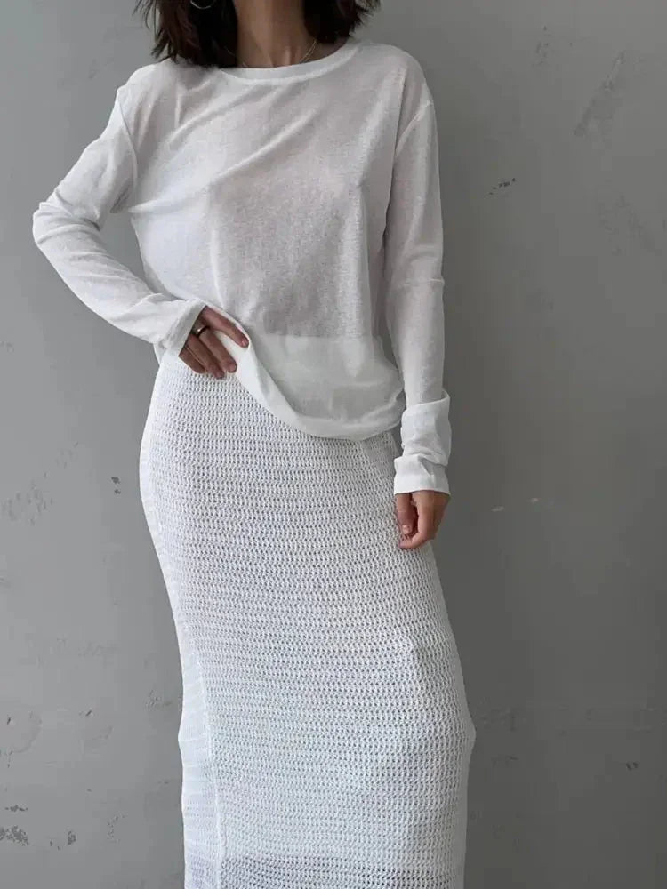 Knotted Long Sleeve T-Shirt - Update AvenueT-ShirtsTrendsi100100432195969100100432195969795a4b46c8b749af89ff405099db055b - Max - OriginWhite
