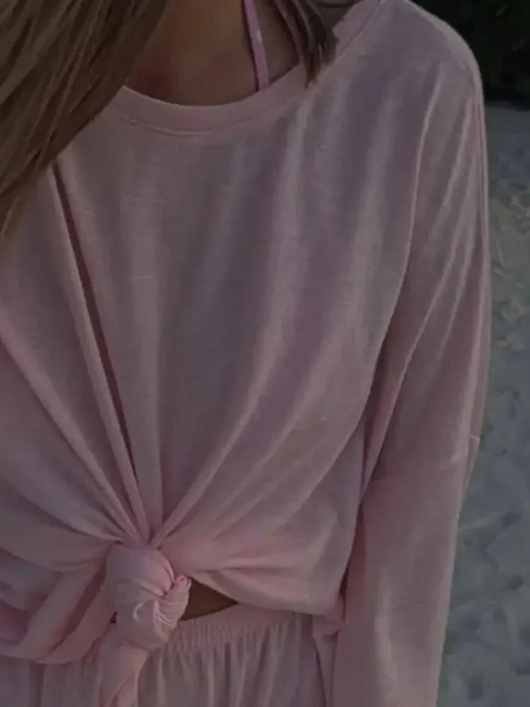 Knotted Long Sleeve T-Shirt - Update AvenueT-ShirtsTrendsi1001004321963791001004321963793c605bc3 - 9851 - 432a - a011 - 9cf920716576 - Max - OriginPink