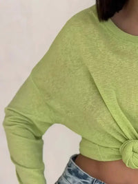 Knotted Long Sleeve T-Shirt - Update AvenueT-ShirtsTrendsi100100432196716100100432196716cc421994 - 8cf2 - 4188 - 9802 - 872c78e41c17 - Max - OriginGreen