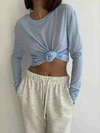 Knotted Long Sleeve T-Shirt - Update AvenueT-ShirtsTrendsi100100432199259100100432199259df059554d41743b2b439ef60ab6fd571 - Max - OriginDusty Blue