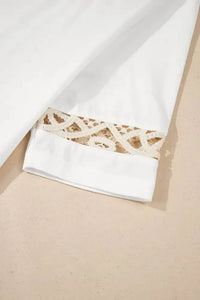 Lace Crochet Crew Neck Casual T Shirt - Update AvenueT-ShirtsTrendsi1001009243450471001009243450473d0ee73e - b25f - 4d05 - 8e55 - 3174504ae301 - Max - OriginWhite