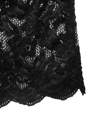 Lace Detail Button-Front Midi Shirt Dress