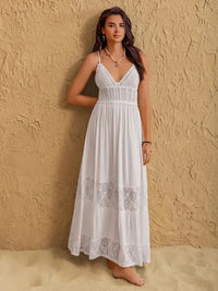 Lace Detail Crochet Tiered Maxi Cami Dress - Update AvenueFestival VibesTrendsi10010043890146910010043890146978be9e3f - adcd - 4aa8 - 9afd - dd7743390e22 - MaxWhite