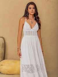 Lace Detail Crochet Tiered Maxi Cami Dress - Update AvenueFestival VibesTrendsi1001004389014691001004389014695f159194 - 89a8 - 402c - 9df5 - 928e073fe934 - MaxWhite